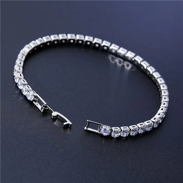 Zircon Crystal Bracelets for Women, Hip-Hop Charm Bracelets, Cubic Zircon Crystal Jewelry, Ladies Bracelets, Fashion-Forward Bracelets, Crystal Bracelets, Gifts for Women