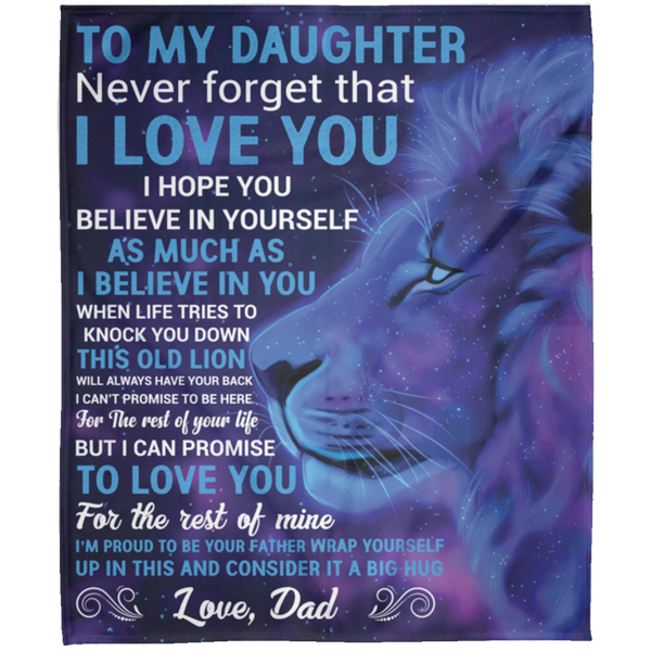 To My Daughter | FLM Arctic Fleece Blanket 50x60 - Blanket to My Daughter, My Love for You is Forever All Seasons Couch Blanket Travelling Camping Blanket