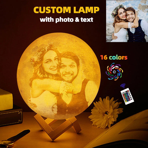 "Celestial Glow: Personalized 3D Printing Moon Lamp"