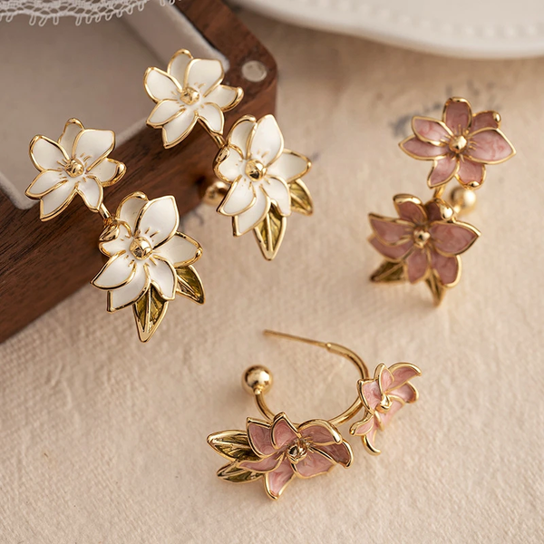 Modern Jewelry Sweet Spring Summer Style Metal Flower Earrings For Women, Female Gifts New Ear Accessories Hot Selling, Gift For Women
