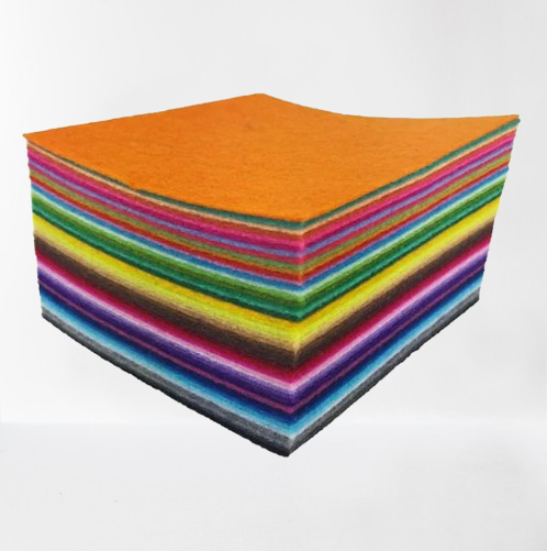 40 Pcs Soft Felt Fabric Sheet, Craft Squares Nonwoven, Assorted Felt Colors, 1mm Thick Handmade Fabric Weaving, Fabric Crafting Assortment