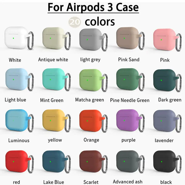 Airpods 3 Earphone Cases, Silicone Earphone Cover For AirPods 3, Protective Cover For AirPods, Scratch-Resistant AirPods Case, Sweat-Proof AirPods 3 Case, Gift For Her