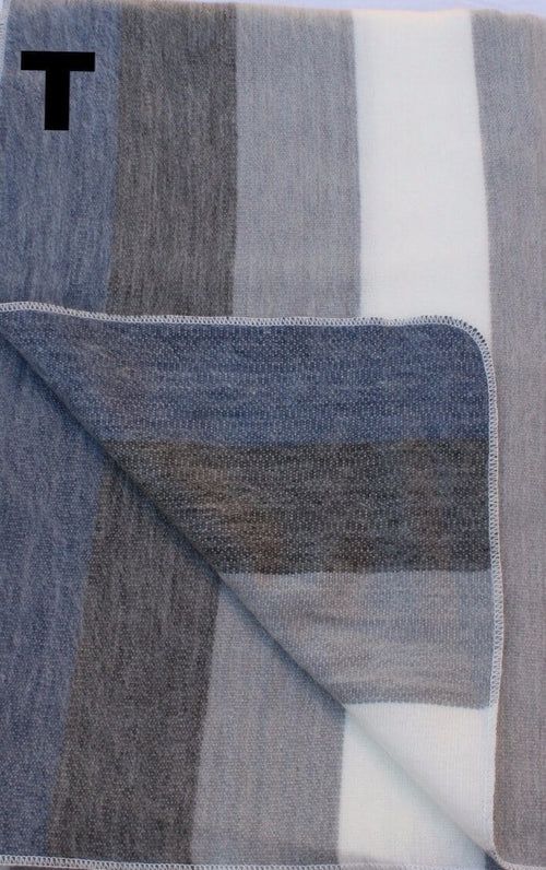 Alpaca Bed Blanket - Striped