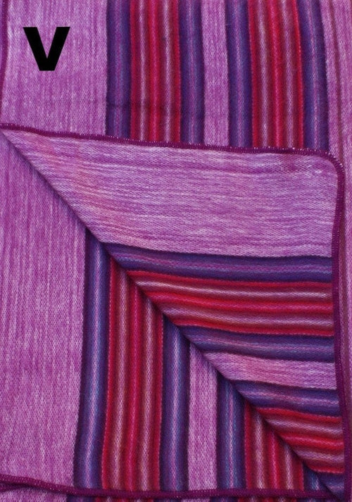 Alpaca Bed Blanket - Striped