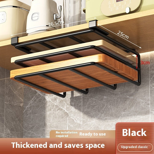 Kitchen Punch-free Storage Rack Double-layer Chopping Board Rack