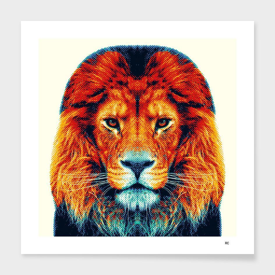Lion - Colorful Animals Cushion/Pillow