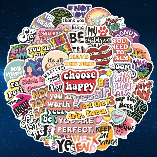 50pcs Inspirational Stickers, Vision Board Motivational Stickers for Adults