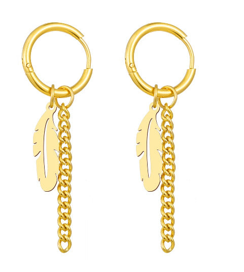 Stainless steel Chain Earrings, Fashion Earrings For Women, Flower long Earrings