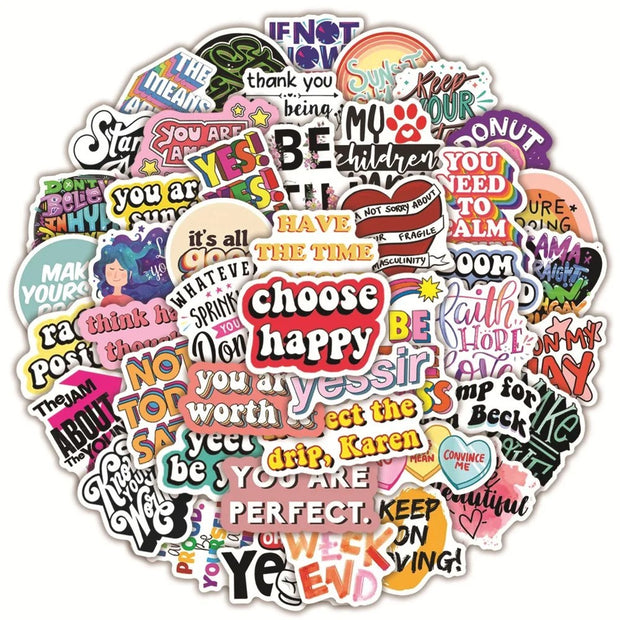 50pcs Inspirational Stickers, Vision Board Motivational Stickers for Adults