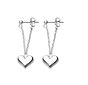 925 Sterling Silver Earrings For Women, And Heart Chain Earrings