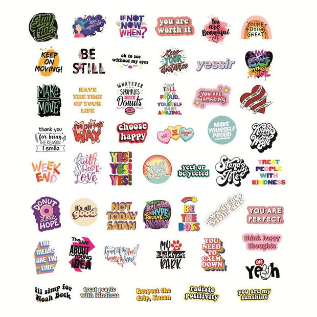 50pcs Inspirational Stickers, Vision Board Motivational Stickers for Adults