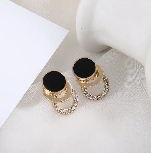2024 New Fashion Round Earrings, Geometric Acrylic Crystal Stud Earring
