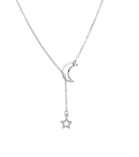New Simple Moon Star Pendant Choker Necklace And Women's Party Jewelry