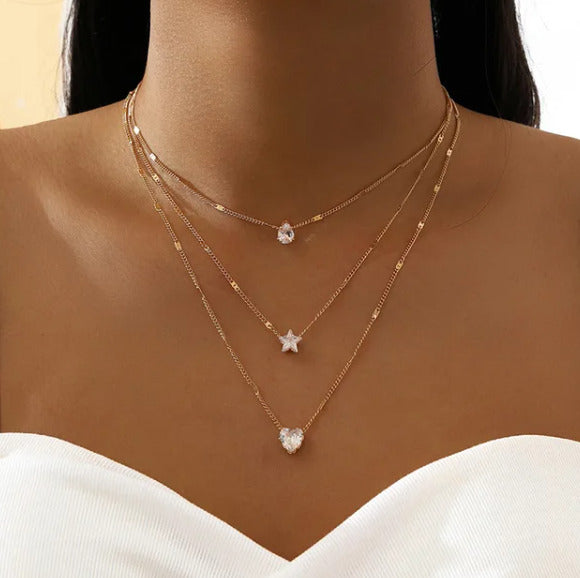 Trendy Zircon Pendant Necklace For Women, Cubic Zirconia Necklace, Jewelry Gift