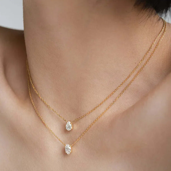 Trendy Zircon Pendant Necklace For Women, Cubic Zirconia Necklace, Jewelry Gift