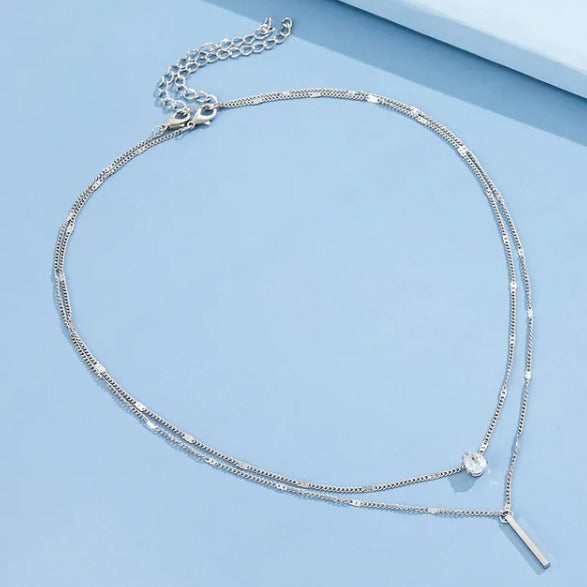 Trendy Zircon Pendant Necklace For Women, Cubic Zirconia Necklace, Jewelry Gift