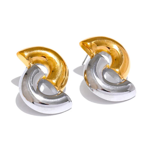 Yhpup Stylish Unique Sleek Stainless Steel Metal Geometry Hollow St