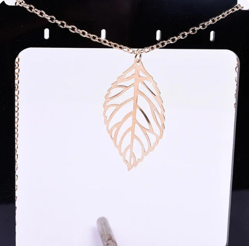 New Fashion Double Leaves Women Necklace, And Leaf Pendant Necklace