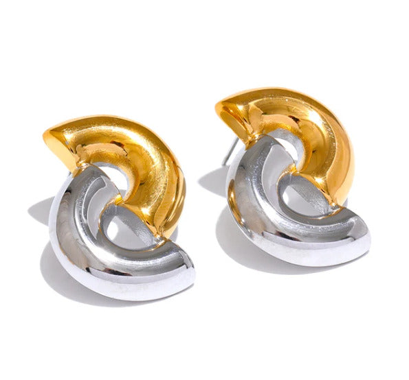 Yhpup Stylish Unique Sleek Stainless Steel Metal Geometry Hollow St
