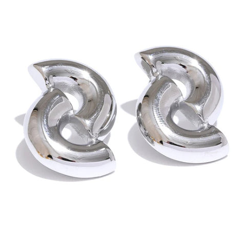 Yhpup Stylish Unique Sleek Stainless Steel Metal Geometry Hollow St