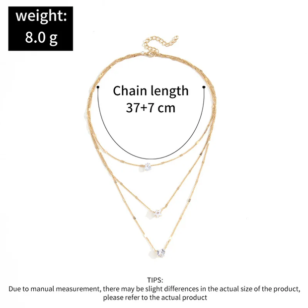 Trendy Zircon Pendant Necklace For Women, Cubic Zirconia Necklace, Jewelry Gift