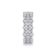 Multi-row Diamond Ring Luxury Fashion Set Moissanite Silver Ring