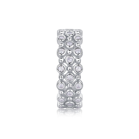 Multi-row Diamond Ring Luxury Fashion Set Moissanite Silver Ring