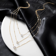 Trendy Zircon Pendant Necklace For Women, Cubic Zirconia Necklace, Jewelry Gift
