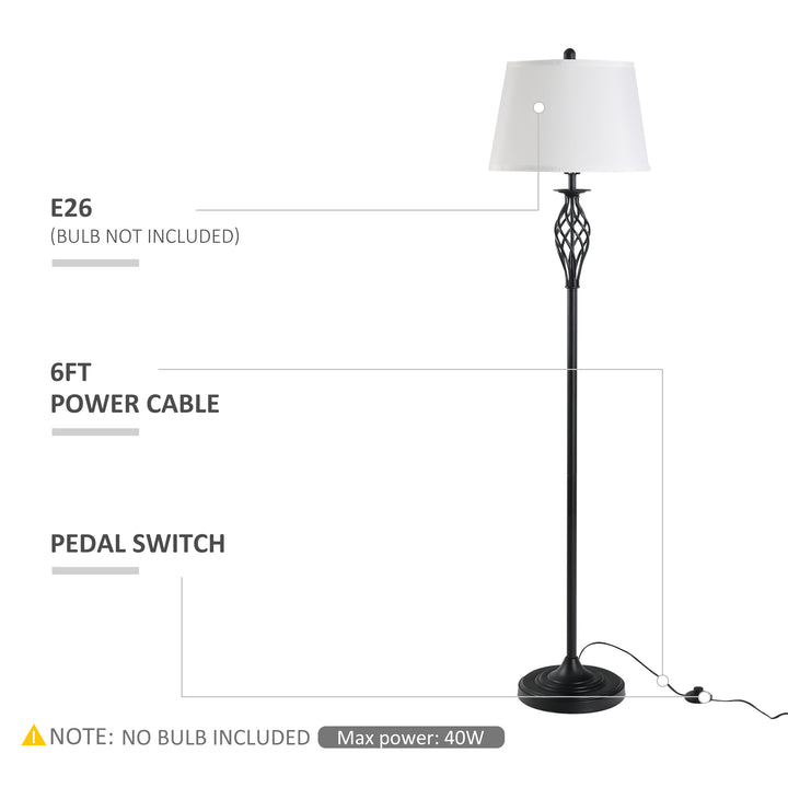 3 Piece Table Floor Lamp Set with Pole