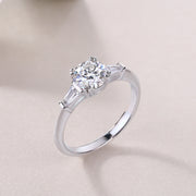 Luxury Fashion Diamond Wedding Ring Classic Set With Moissanite Silver Ring