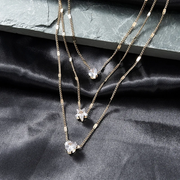 Trendy Zircon Pendant Necklace For Women, Cubic Zirconia Necklace, Jewelry Gift