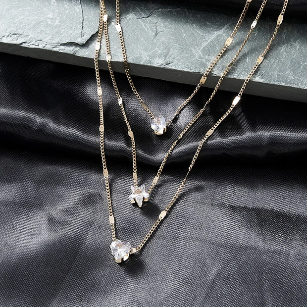 Trendy Zircon Pendant Necklace For Women, Cubic Zirconia Necklace, Jewelry Gift