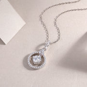 Love Ring - A Fashionable And Luxurious Diamond Jewelry Pendant Set With 1-carat Moissan Diamond S925 Sterling Silver And Platinum Plating