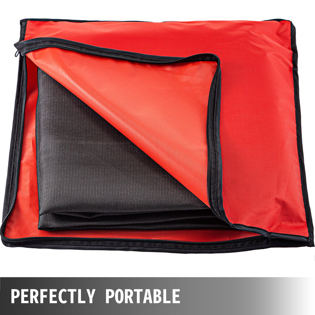 8 X 10 Ft Welding Blanket Black Fiberglass Blanket Portable Fiberglass Fire Retardant Blanket Welding Mat Welding Fireproof Thermal Resistant Insulation With Carry Bag