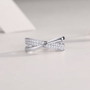 Wrap Around The Diamond Ring Luxury Fashion Set Moissanite Silver Ring