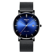 International trade cross border nibosi fashion men's watch waterproof calendar business men's watch thin mesh quartz watch