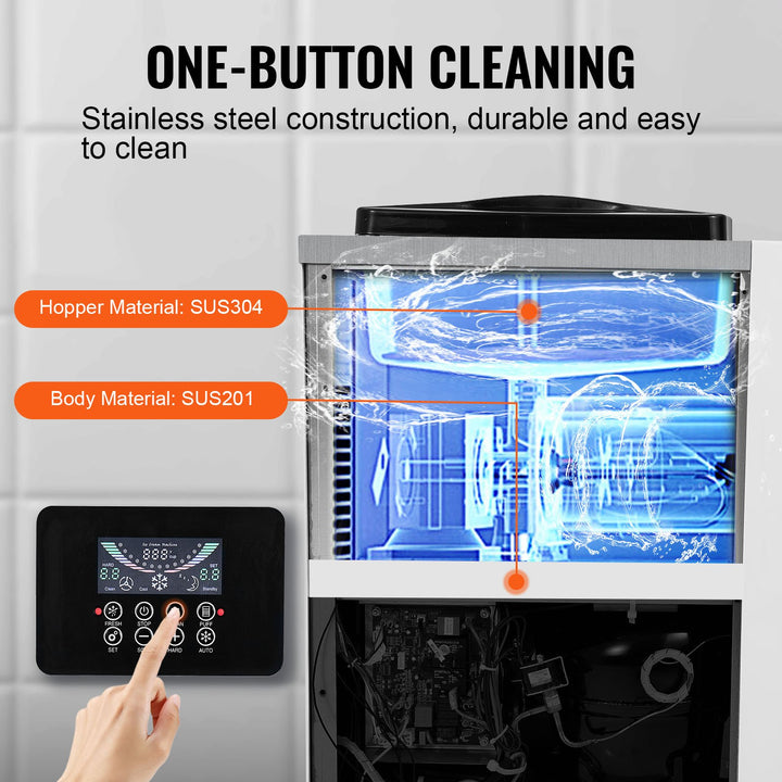 Commercial Ice Cream Machine, 10.6 QT/H Yield