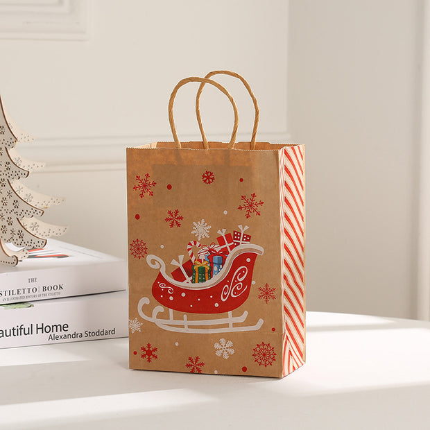 Christmas Gift Portable Kraft Paper Gift Bag