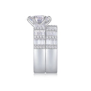 Vanilla - A Fashionable And Luxurious Jewelry Piece Set With 3-carat Moissanite S925 Sterling Silver And Platinum-plated Diamond