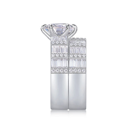 Vanilla - A Fashionable And Luxurious Jewelry Piece Set With 3-carat Moissanite S925 Sterling Silver And Platinum-plated Diamond