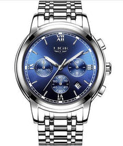 Watch Men's Quartz Watch Stainless Steel Belt Men's Watch Automatic Luminous Waterproof Men's Watch Multifunctional Fashion