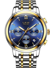 Watch Men's Quartz Watch Stainless Steel Belt Men's Watch Automatic Luminous Waterproof Men's Watch Multifunctional Fashion