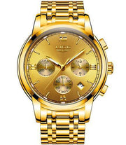 Watch Men's Quartz Watch Stainless Steel Belt Men's Watch Automatic Luminous Waterproof Men's Watch Multifunctional Fashion