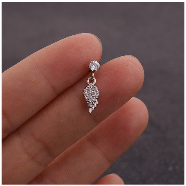 Piercing New Micro-Inlaid Zircon Earrings