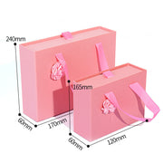 Gift Box Knot Wedding Box With Hand Gift Portable Drawer Gift Box Custom Gift Box