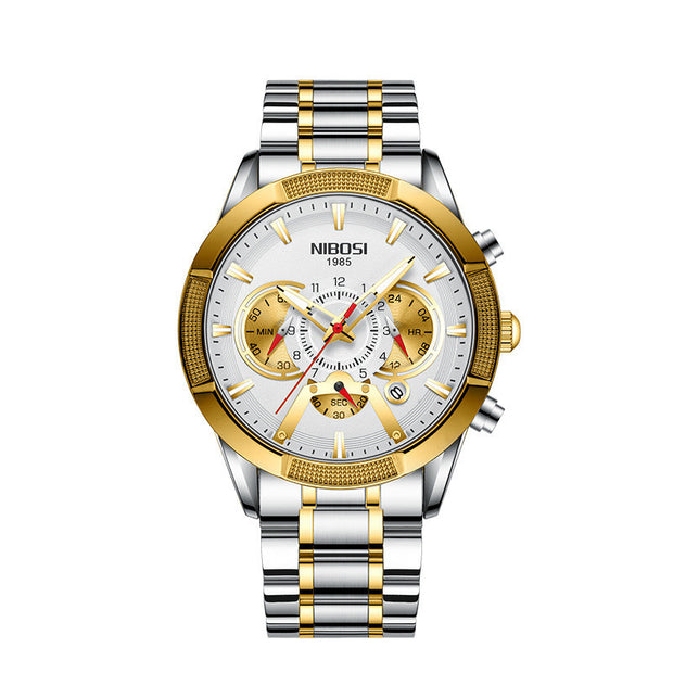 Nibosi waterproof luminous multifunctional men's watch