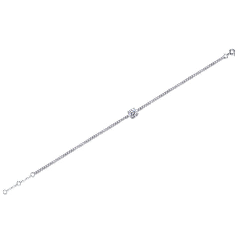 Dawn Dew Beads Luxury Fashion Mossan Diamond Silver Jewelry Comparable To Natural Diamond Bracelet