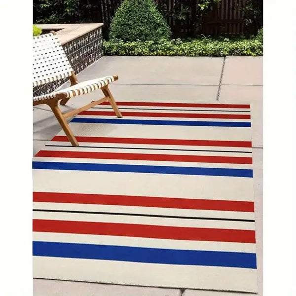 Home Decor Patriotic Family Door Mat, Indoor And Outdoor Anti-slip Entrance Mat, Red, White And Blue Patriotic Patterns, Beautiful And Eternal, Made Of Diatom Mud, Healthy And Durable, Easy To Clean