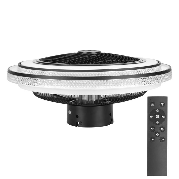 20.5in Ceiling Fan With Light Round Pendant Fan Lamp 30W LED Ceiling Fan With 3-Fan Speed Remote Control Timer APP Control