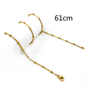 316L Stainless Steel Necklace And Pendant Cross Chain Clip Beads Necklace